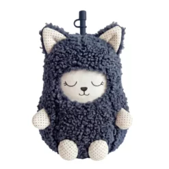ASOBU Fuzzie Trinkbecher mit Plüschüberzug Katze „Mittens“, 360ml
