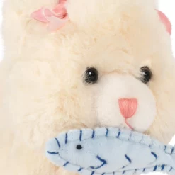 Konges Sløjd Kuscheltier Katze „Calore“ mit Korb, beige