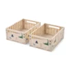 Liewood Aufbewahrungsbox Weston „Dino roar / Sandy“, Größe M, 2er-Set
