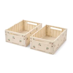Liewood Aufbewahrungsbox Weston „Peach / Sea shell“, Größe M, 2er-Set