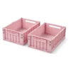 Liewood Aufbewahrungsbox Weston „Rose blush“, Größe M, 2er-Set