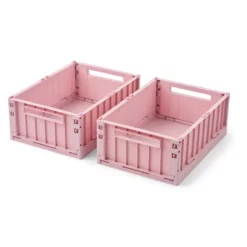 Liewood Aufbewahrungsbox Weston „Rose blush“, Größe M, 2er-Set