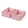 Liewood Aufbewahrungsbox Weston „Rose blush“, Größe S, 2er-Set