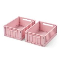 Liewood Aufbewahrungsbox Weston „Rose blush“, Größe S, 2er-Set