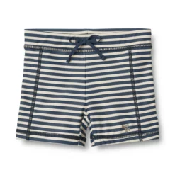 Wheat Kinder-Badeshorts Ulrik „Blue Stripe“