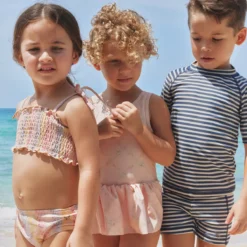 Wheat Kinder-Badeshorts Ulrik „Blue Stripe“