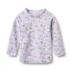 Wheat Wheat Baby-Badeshirt Dilan Langarm „Purple Light Petunias“