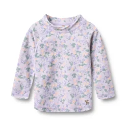 Wheat Wheat Baby-Badeshirt Dilan Langarm „Purple Light Petunias“