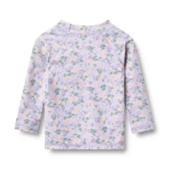 Wheat Wheat Baby-Badeshirt Dilan Langarm „Purple Light Petunias“