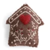 Gry & Sif Weihnachtsbaumschmuck „Lebkuchenhaus mit Stickerei“ 7cm – Herstellerbild 1