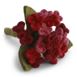 Gry & Sif Filzblumen „Hortensie / dunkelrot“ 20cm – Herstellerbild 1