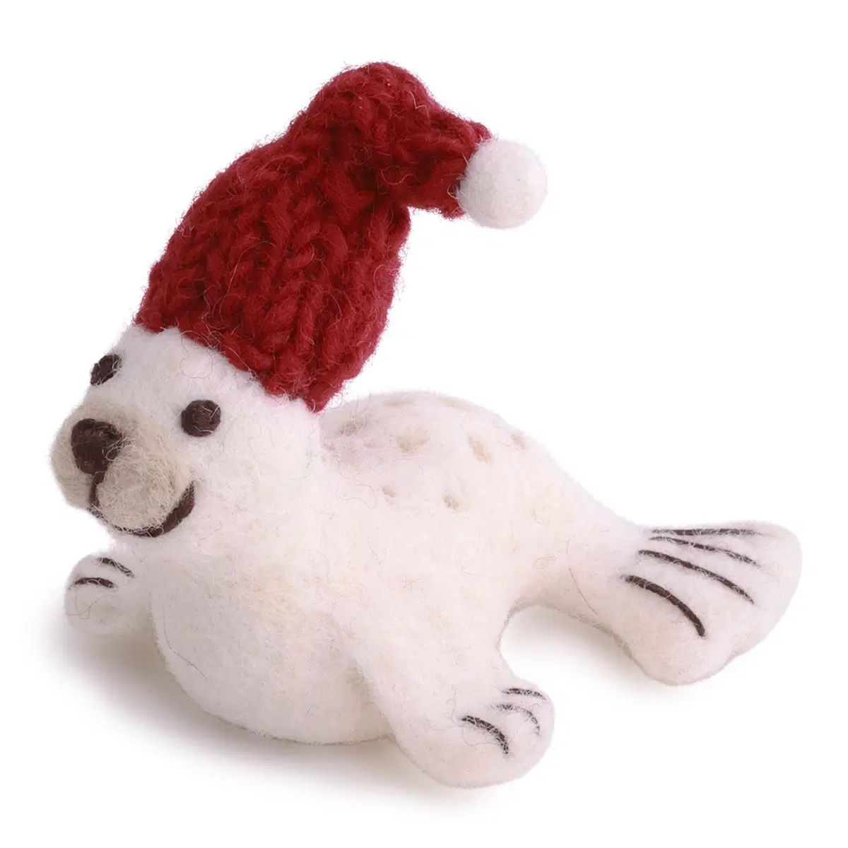 Gry & Sif Weihnachtstiere „Robbe mit roter Weihnachtsmütze“ 5cm – Herstellerbild 1