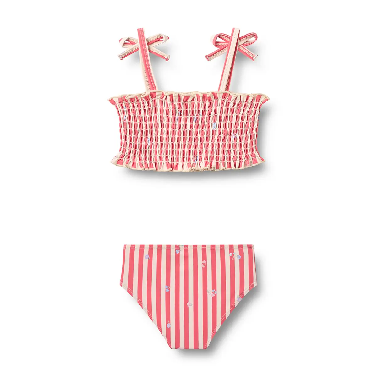 Wheat Kinder-Bikini Carla „Red Stripe Flowers“, Gr. 98, 104, 110, 116 – Bild 2
