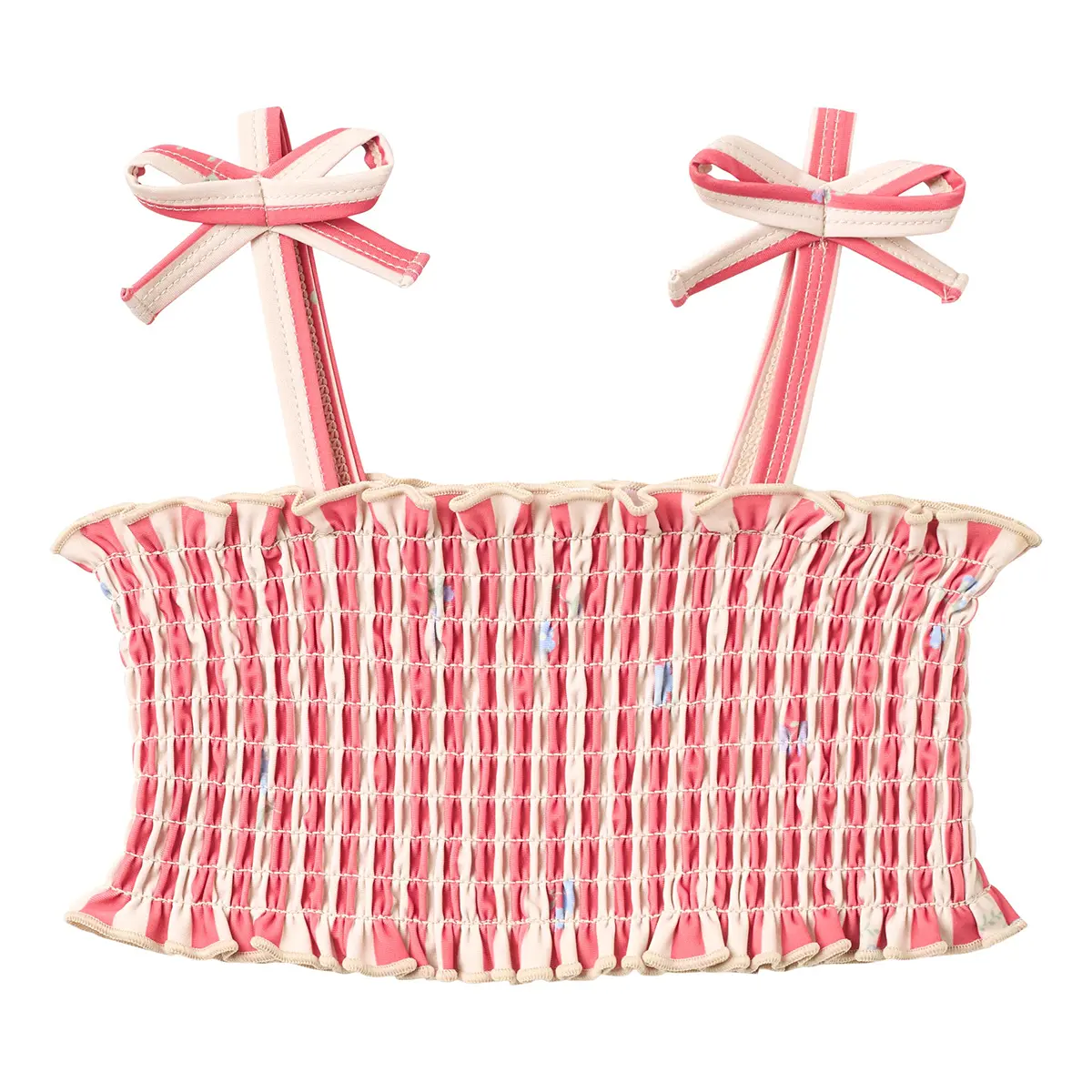 Wheat Kinder-Bikini Carla „Red Stripe Flowers“, Gr. 98, 104, 110, 116 – Bild 3