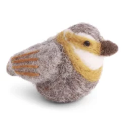 Gry & Sif Filz-Vogel „Zeisig / Naturgrau“ 4cm – Herstellerbild 1