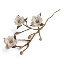 Gry & Sif Filzblumen „Magnolienzweig / weiße Blüten“ 60cm – Herstellerbild 1