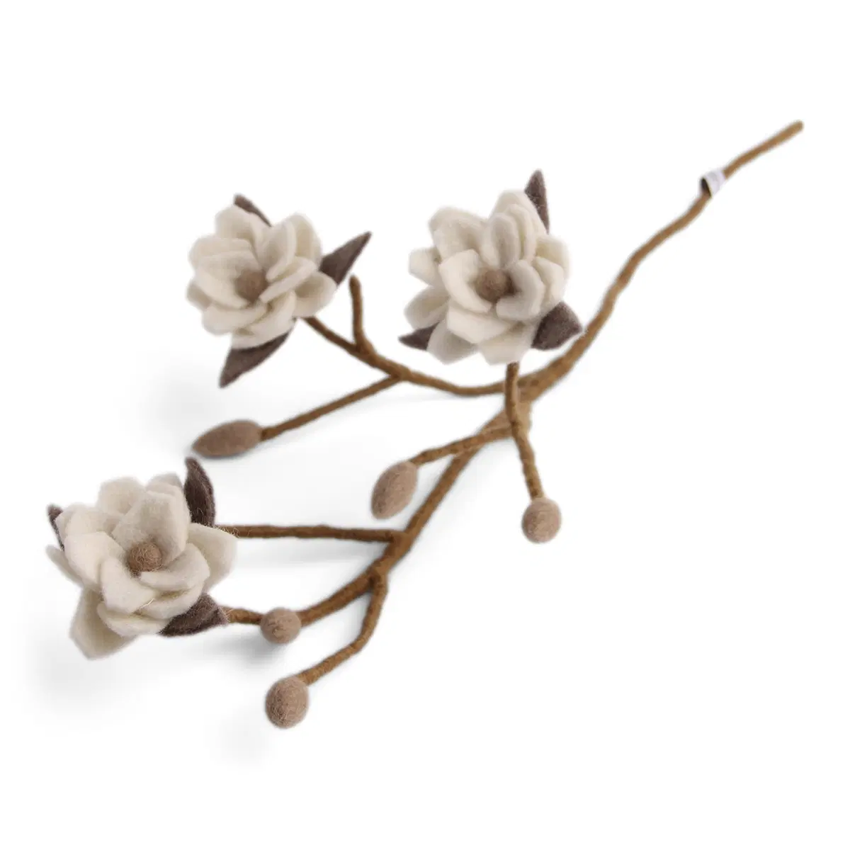 Gry & Sif Filzblumen „Magnolienzweig / weiße Blüten“ 60cm – Herstellerbild 1