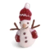 Gry & Sif Filzfigur „Schneemann mit Handschuhen“ 6cm – Herstellerbild 1