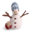 Gry & Sif Filzfigur „Schneemann mit Geschenk“ 6cm – Herstellerbild 1