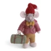 Gry & Sif Weihnachtsmaus „graue Maus / Koffer“ 12cm – Herstellerbild 1