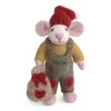 Gry & Sif Weihnachtsmaus „weiße Maus / Geschenksack“ 12cm – Herstellerbild 1
