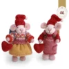 Gry & Sif Weihnachtsmaus „weiße Jubiläumsmäuse mit Herzen, 2er-Set“ 12cm – Herstellerbild 1