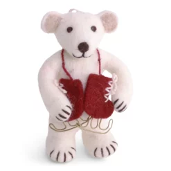 Gry & Sif Eisbär „weiß / mit Schlittschuhen“ 10cm – Herstellerbild 1