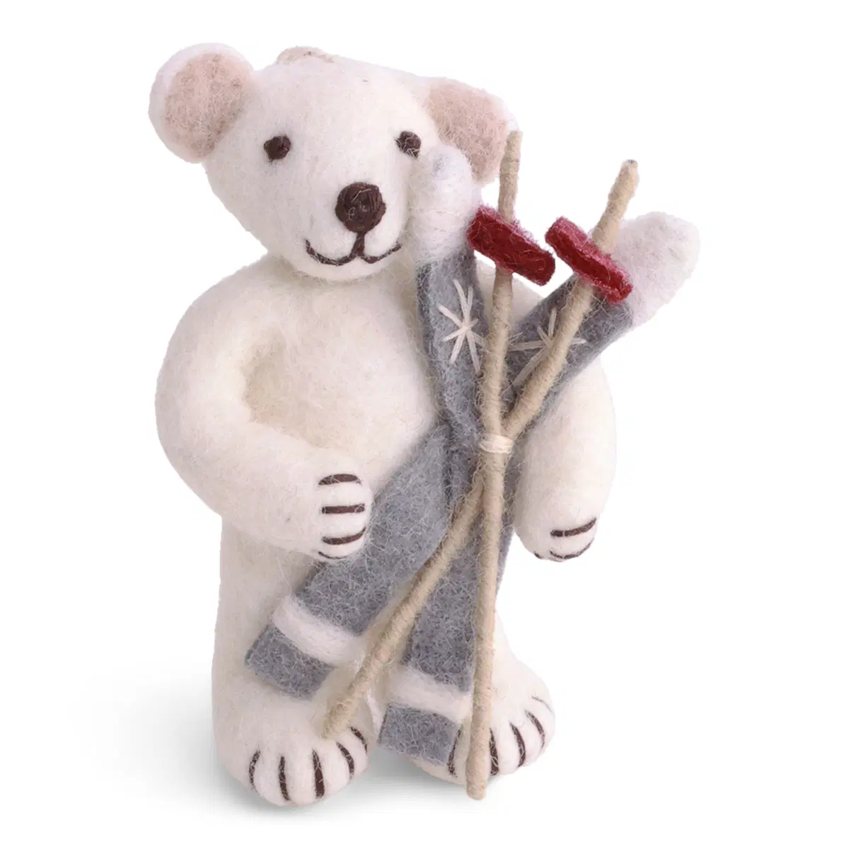 Gry & Sif Eisbär „weiß / mit Skiern“ 10cm – Herstellerbild 1