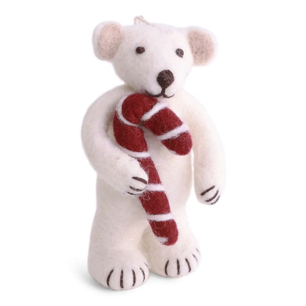 Gry & Sif Eisbär „weiß / mit Zuckerstange“ 10cm – Herstellerbild 1