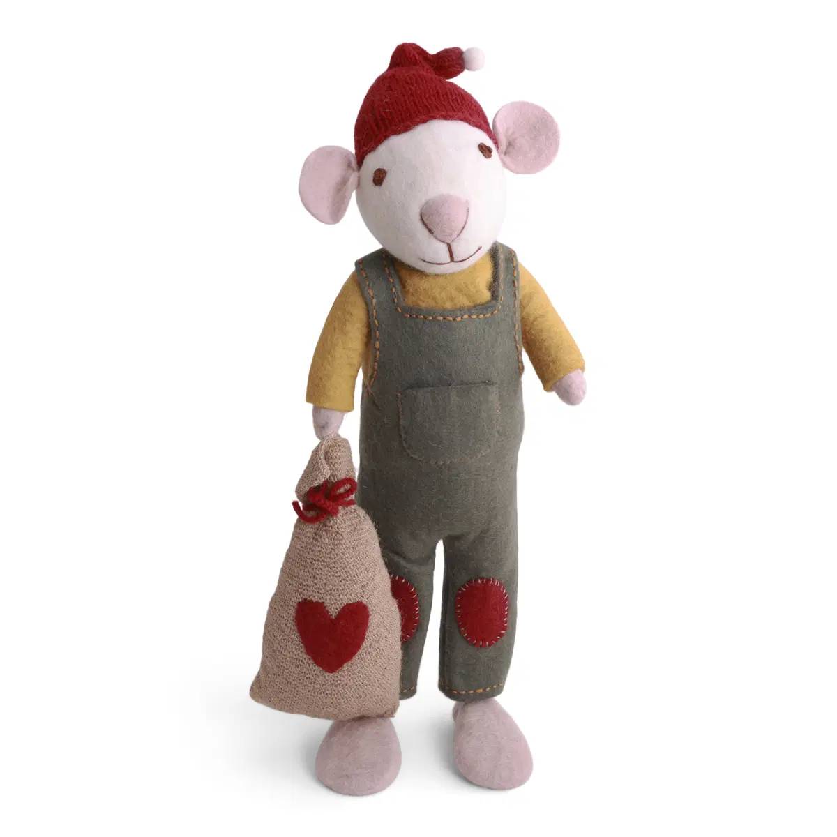 Gry & Sif Weihnachtsmaus „weiße Maus / Geschenksack“ 60cm – Herstellerbild 1