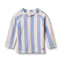 Wheat Baby-Badeshirt Dilan „Bold Blue Stripe“, Gr. 80, 86, 92