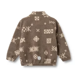 Wheat Fleecejacke Helge „Dry Wood Jacquard“, Gr. 98, 104, 110, 116, 122, 128 – Bild 2