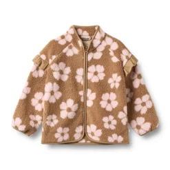 Wheat Fleecejacke Ellena „Warm Hazel Flowers“, Gr. 98, 104, 110, 116, 122, 128, 140, 152