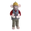 Gry & Sif Weihnachtsmaus „graue Maus / Weste und Schlittschuhe“ 27cm – Herstellerbild 1