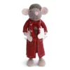 Gry & Sif Weihnachtsmaus „graue Maus / Mantel und Schlittschuhe“ 27cm – Herstellerbild 1