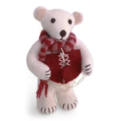 Gry & Sif Eisbär „weiß / mit Schlittschuhen“ 16cm – Herstellerbild 1
