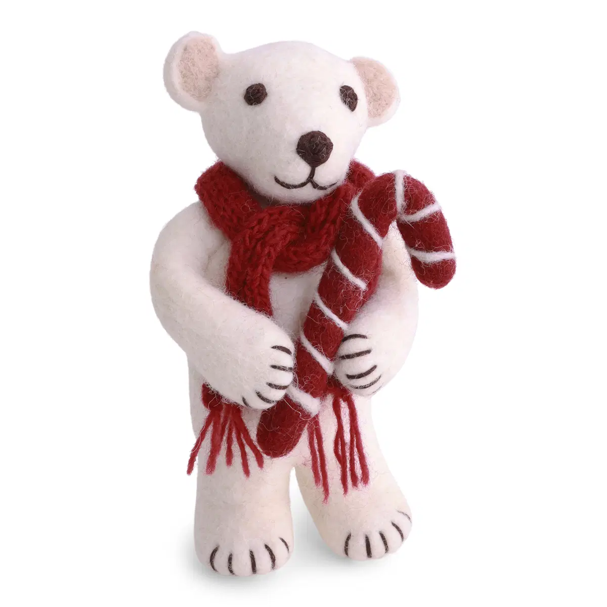 Gry & Sif Eisbär „weiß / mit Zuckerstange“ 16cm – Herstellerbild 1