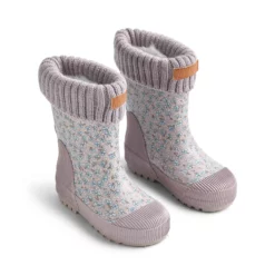 Wheat Thermo-Gummistiefel Wader „Lilac Blue Flowers“, 2-in-1, herausnehmbarerFütterung, Gr. 22-24, 26, 30-35