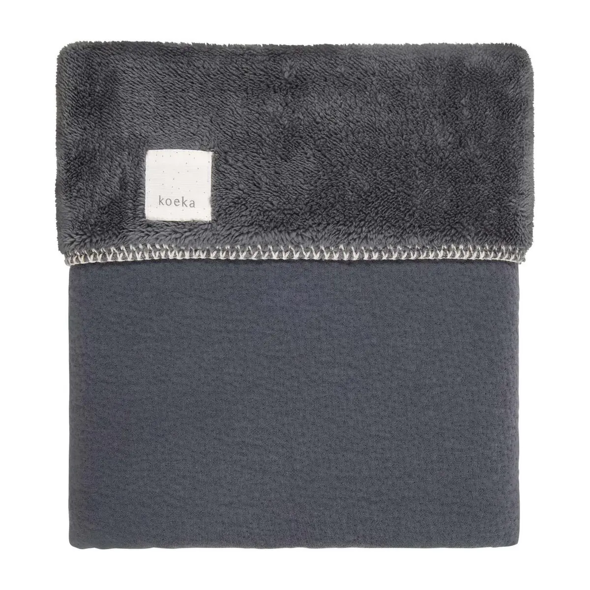 koeka Babydecke Runa „dark grey“ auf weißem Hintergrund