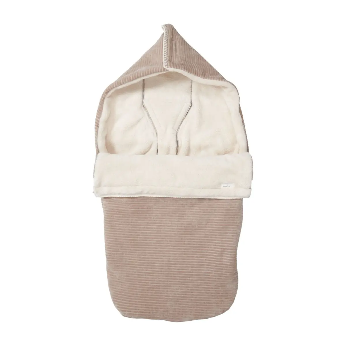 koeka Buggy Fußsack Vik Plüsch Clay auf weißem Hintergrund