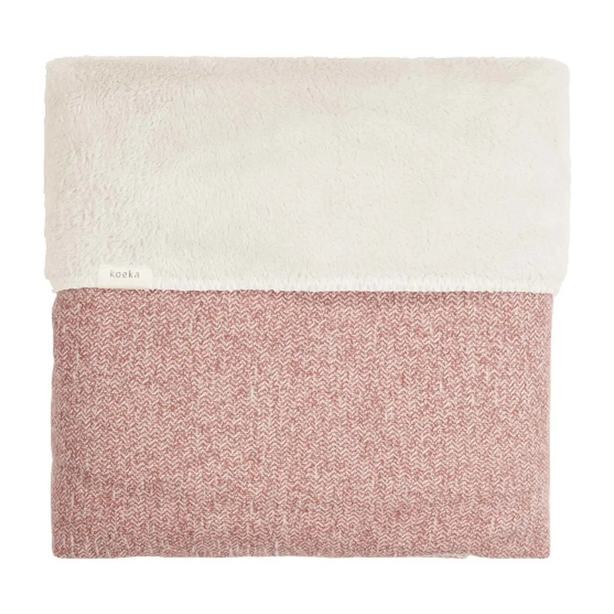 koeka Decke Vigo „old pink/pebble“ auf weißem Hintergrund