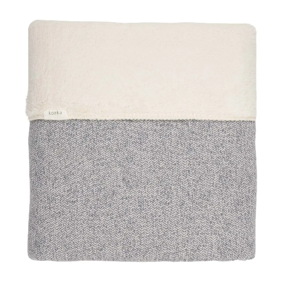 koeka Decke Vigo „sparkle grey / pebble“ auf weißem Hintergrund