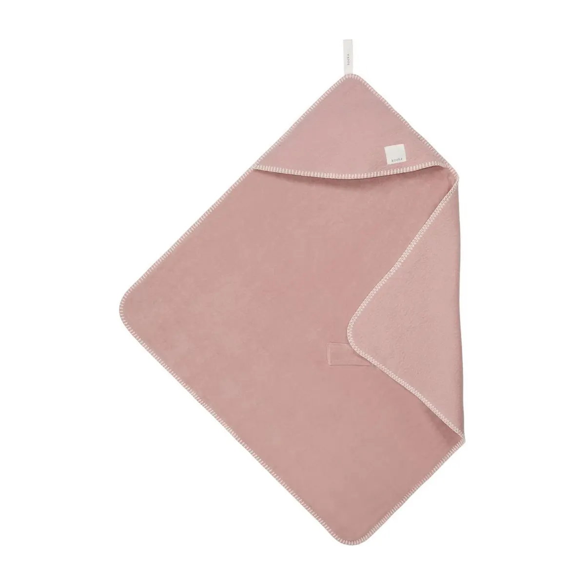 koeka Wickeldecke Runa „old pink“ auf weißem Hintergrund