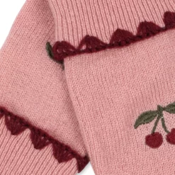 Konges Sløjd Fäustlinge Collette „Pale Blush“ – Gewellter Strickbund