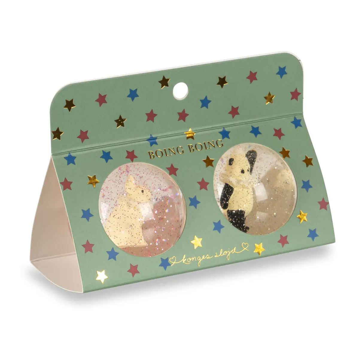 Konges Sløjd Glitzer-Flummis „Bunny/panda“ – Bild 2
