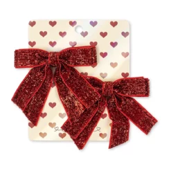 Konges Sløjd Samt-Haarspangen „Red glitter“