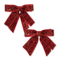 Konges Sløjd Samt-Haarspangen „Red glitter“ – Bild 2