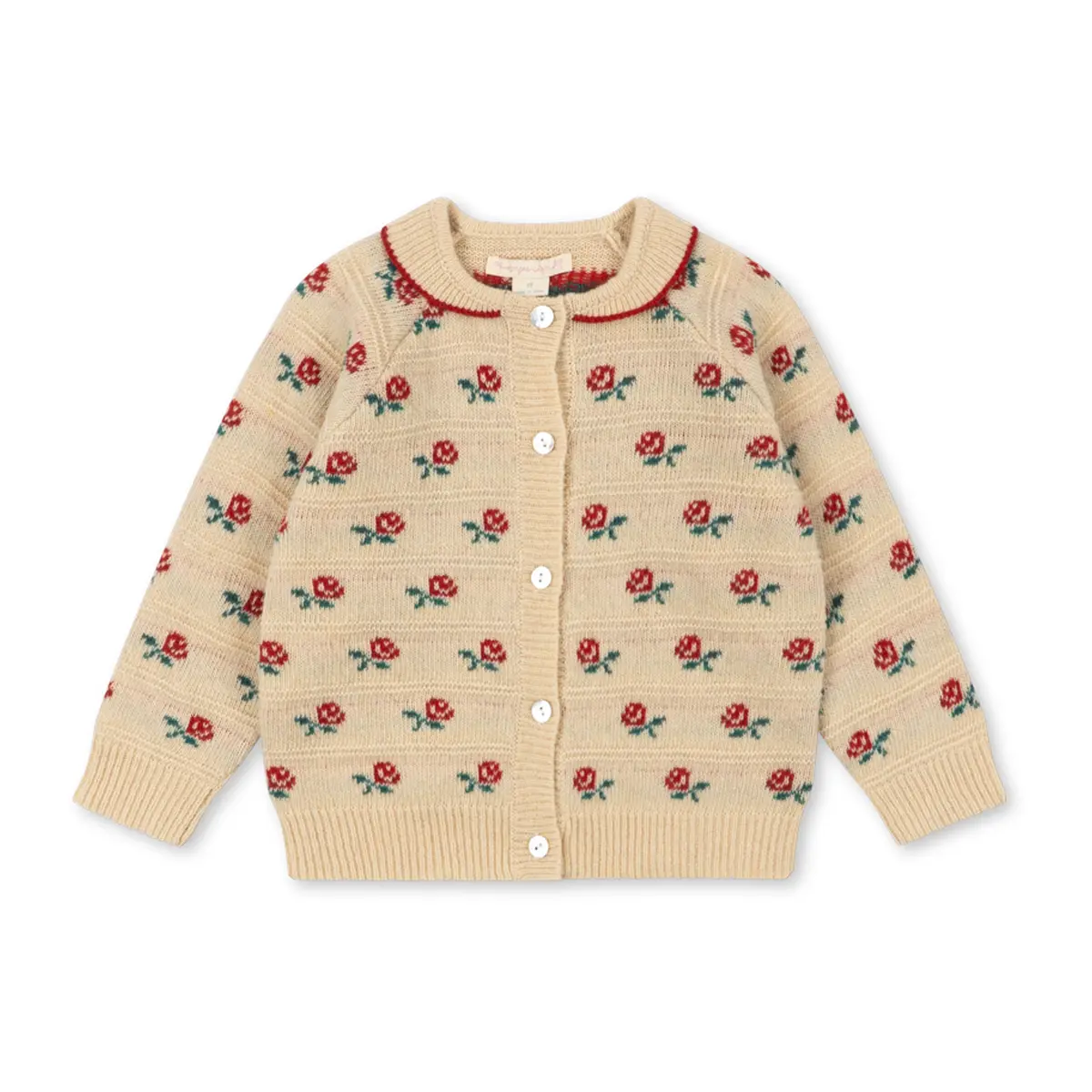 Konges Sløjd Strickjacke Belou mit Kragen „Rose“