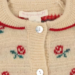 Konges Sløjd Strickjacke Belou mit Kragen „Rose“ – Bild 3
