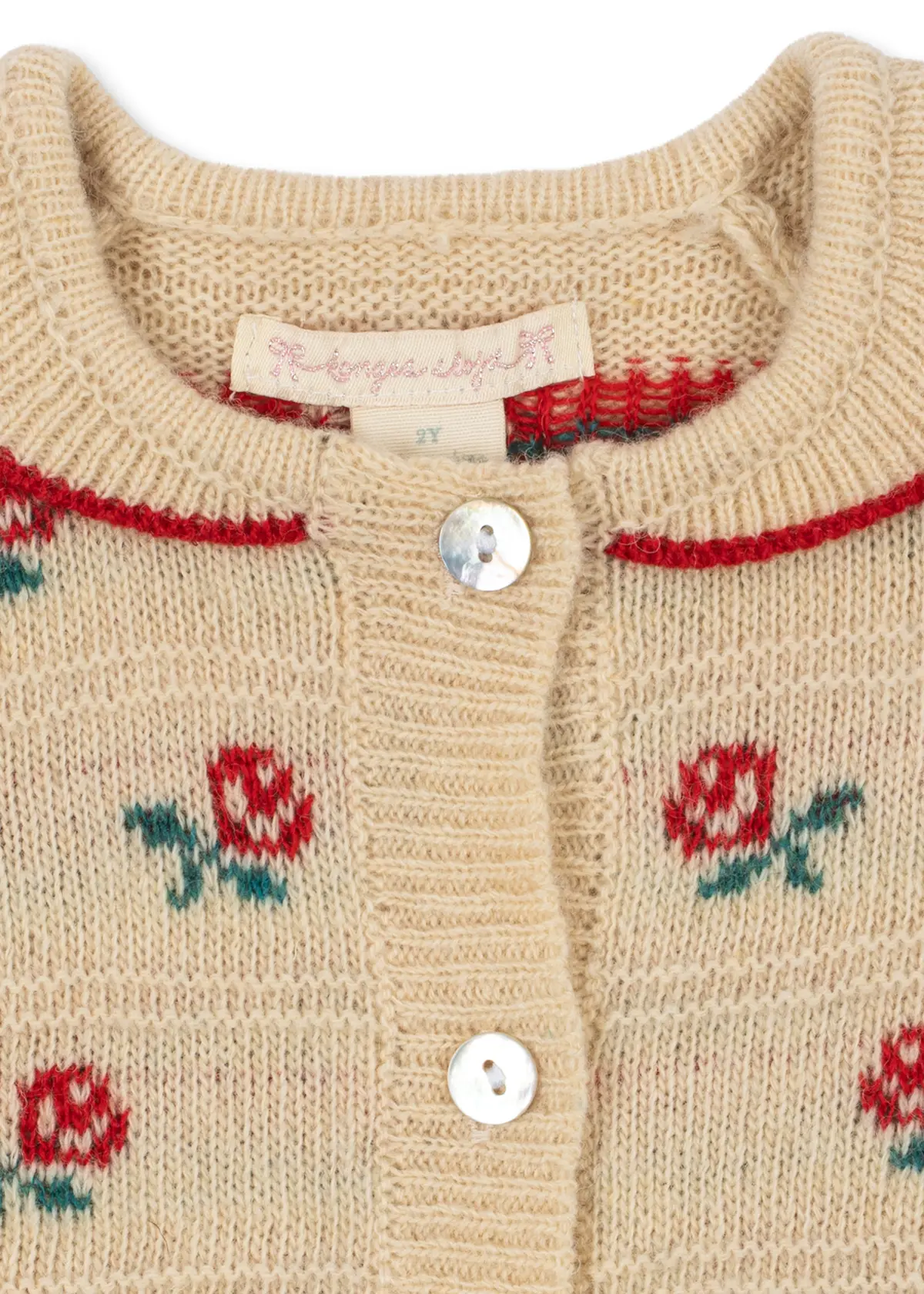 Konges Sløjd Strickjacke Belou mit Kragen „Rose“ – Bild 3